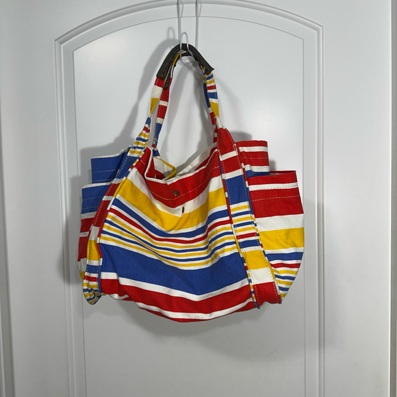 Merona Large Stripe Cotton Tote - Picture 2 of 8